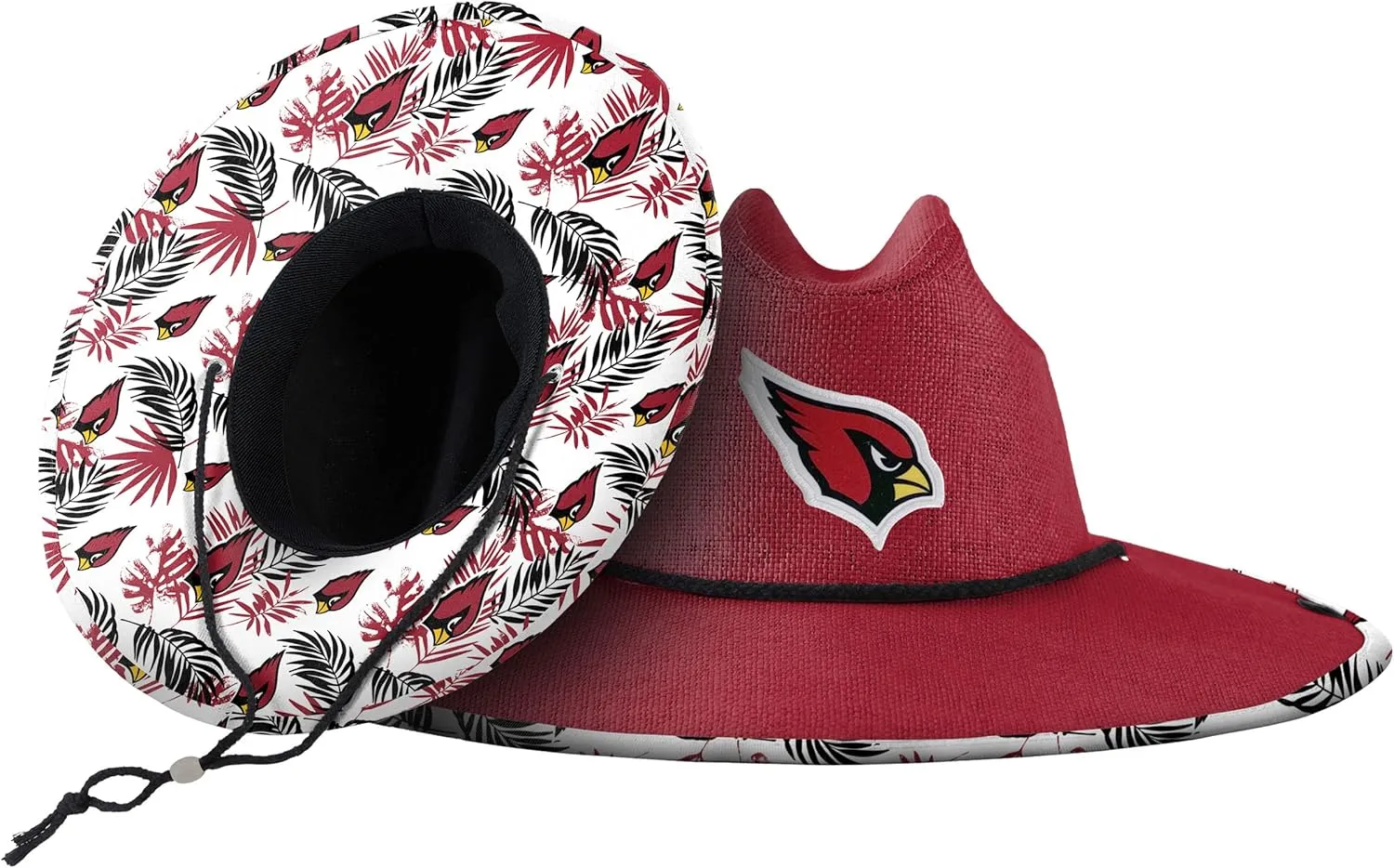 FOCO Men's NFL Team Logo Floral Lifeguard Beach Straw Sun Hat
