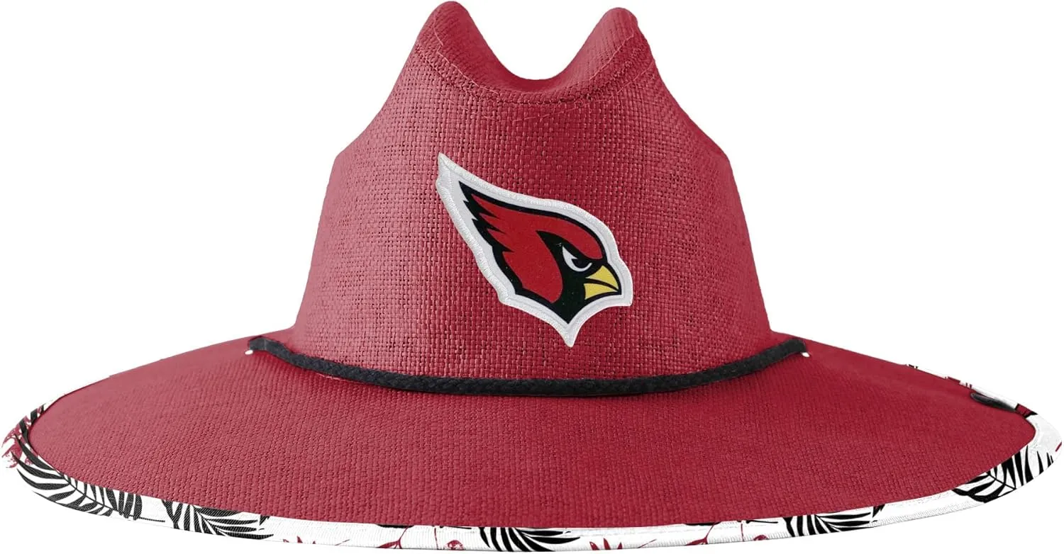 FOCO Men's NFL Team Logo Floral Lifeguard Beach Straw Sun Hat