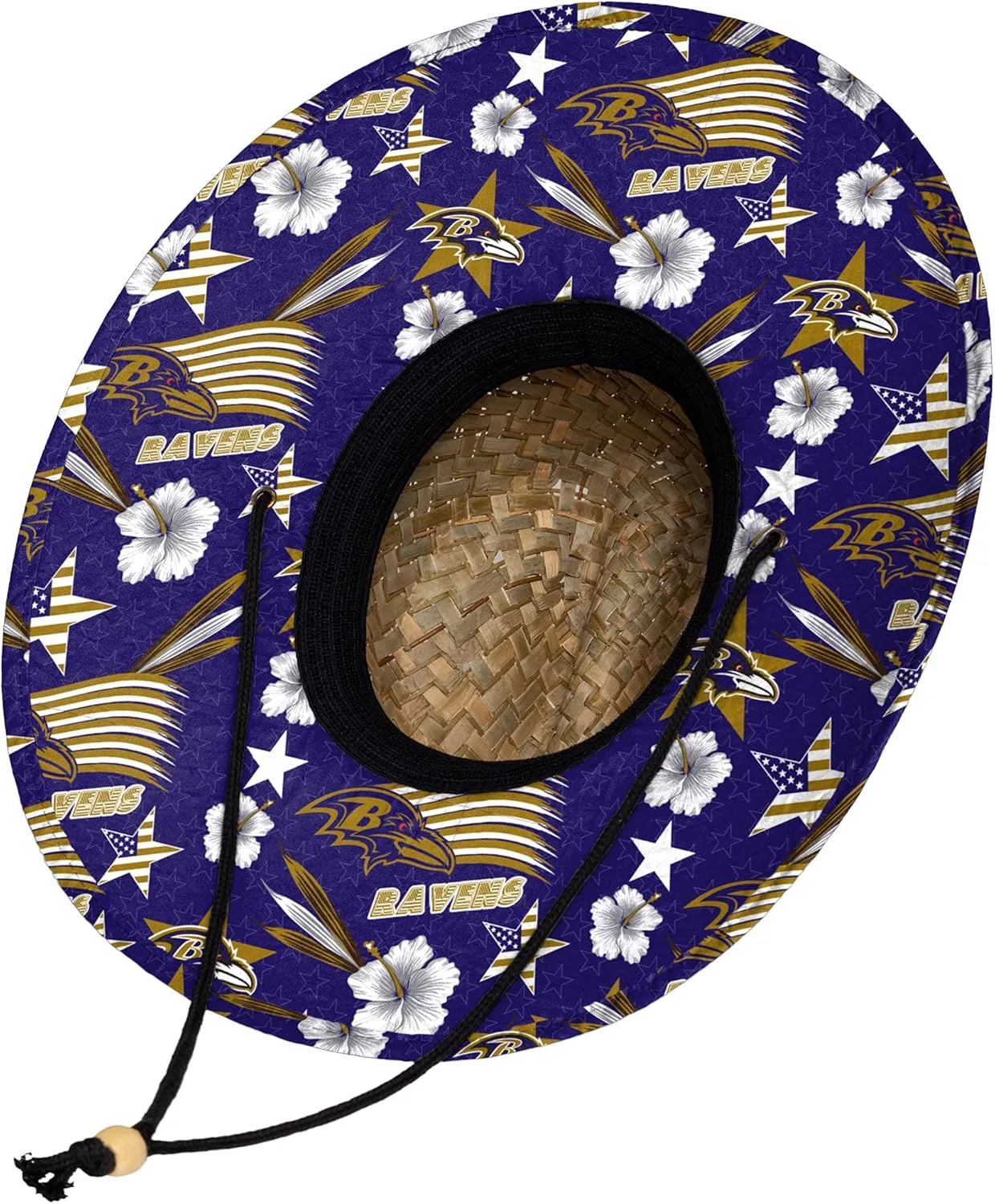 FOCO Men's NFL Team Logo Floral Lifeguard Beach Straw Sun Hat