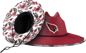 FOCO Men's NFL Team Logo Floral Lifeguard Beach Straw Sun Hat