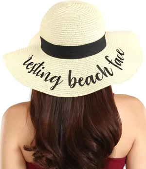 Foldable Beach Hats for Women-Floppy Sun Hats for Women,Roll up Straw Hats for Women,Summer Vacation Hats&Beach Wide Brim Hat