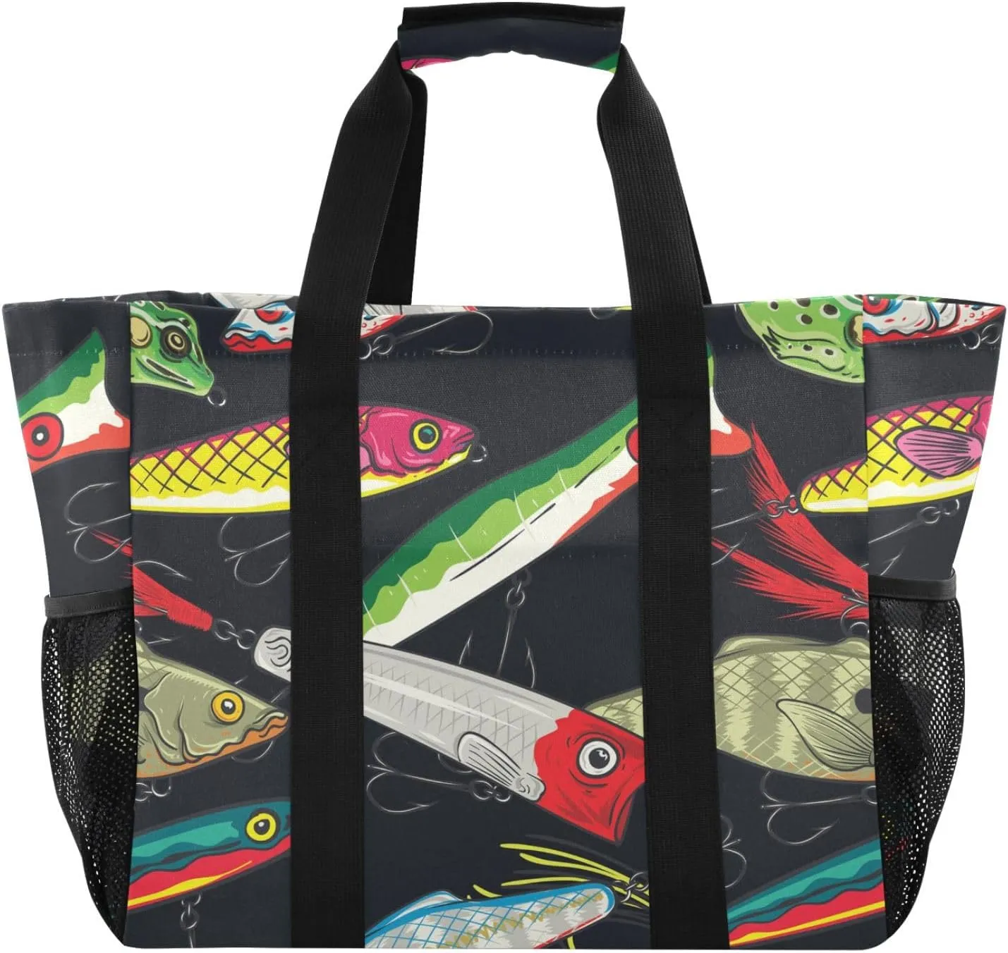 Foldable Grocery Reusable Tote Grocery Bag, Travel Canvas Shoulder Bags, Large Casual Laundry Pool Beach Bag