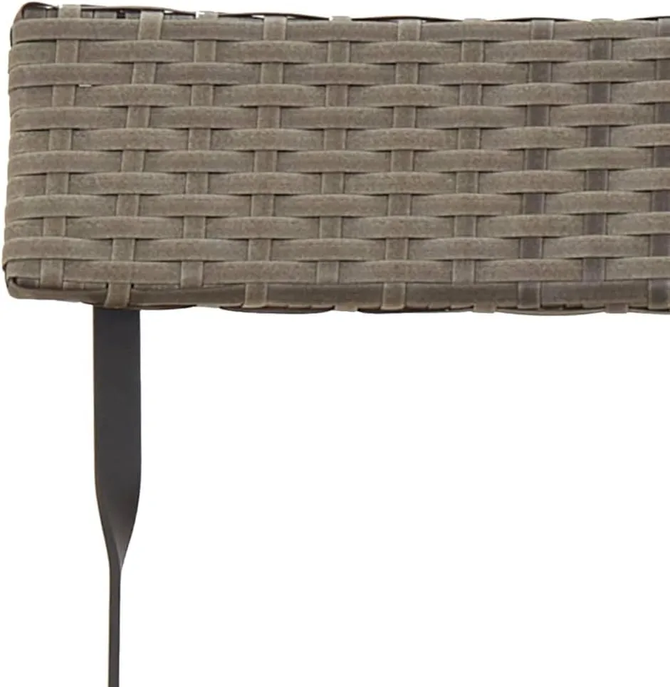 Folding Bistro Chairs 2 pcs Gray Poly Rattan and Steel Outdoor Chairs Patio Furniture for Garden and Terrace, Foldable Design for Easy Storage and Transport