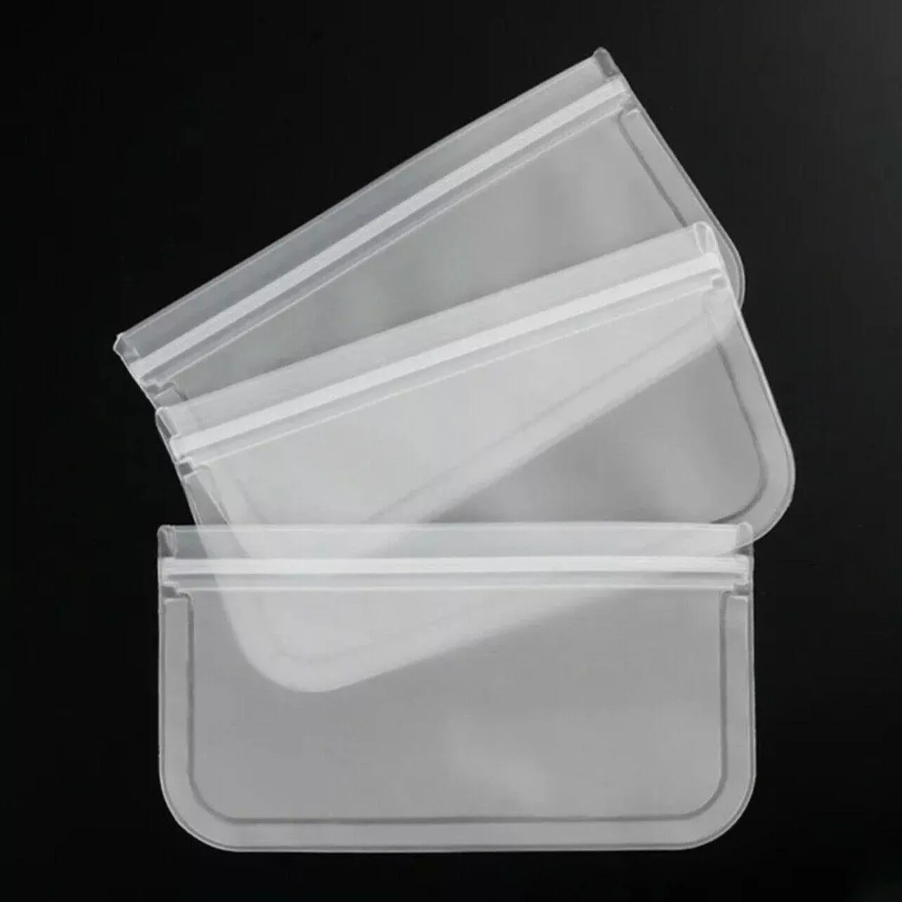 Food Storage Bags 10-40PCS PEVA Silicone Reusable Zip Lock