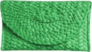 Fozehlad Straw Clutch Purse for Women, Woven Beach Straw Bags for Summer,Rattan Clutch For Girl Vacation