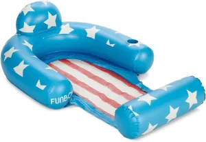 FUNBOY Clear Inflatable Mesh Pool Float 2-in-1 Pool Chair Float & Mesh Water Hammock 53" Pool Hammock Float for Adults Swimming Pool Accessories & Tanning Pool Lounger Float for Pool Party & Summer