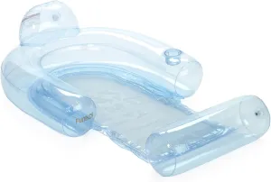 FUNBOY Giant Inflatable Clear Blue Mesh Chair Pool Float, Water Hammock, Pool Floats for Adults, Perfect for a Summer Pool Party