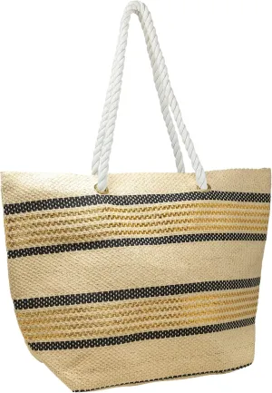 Funky Junque Stylish Straw Beach Tote Bag for Women - Summer Travel Shoulder Bag - Beach Quotes, Cattle Bags, Smiley Faces