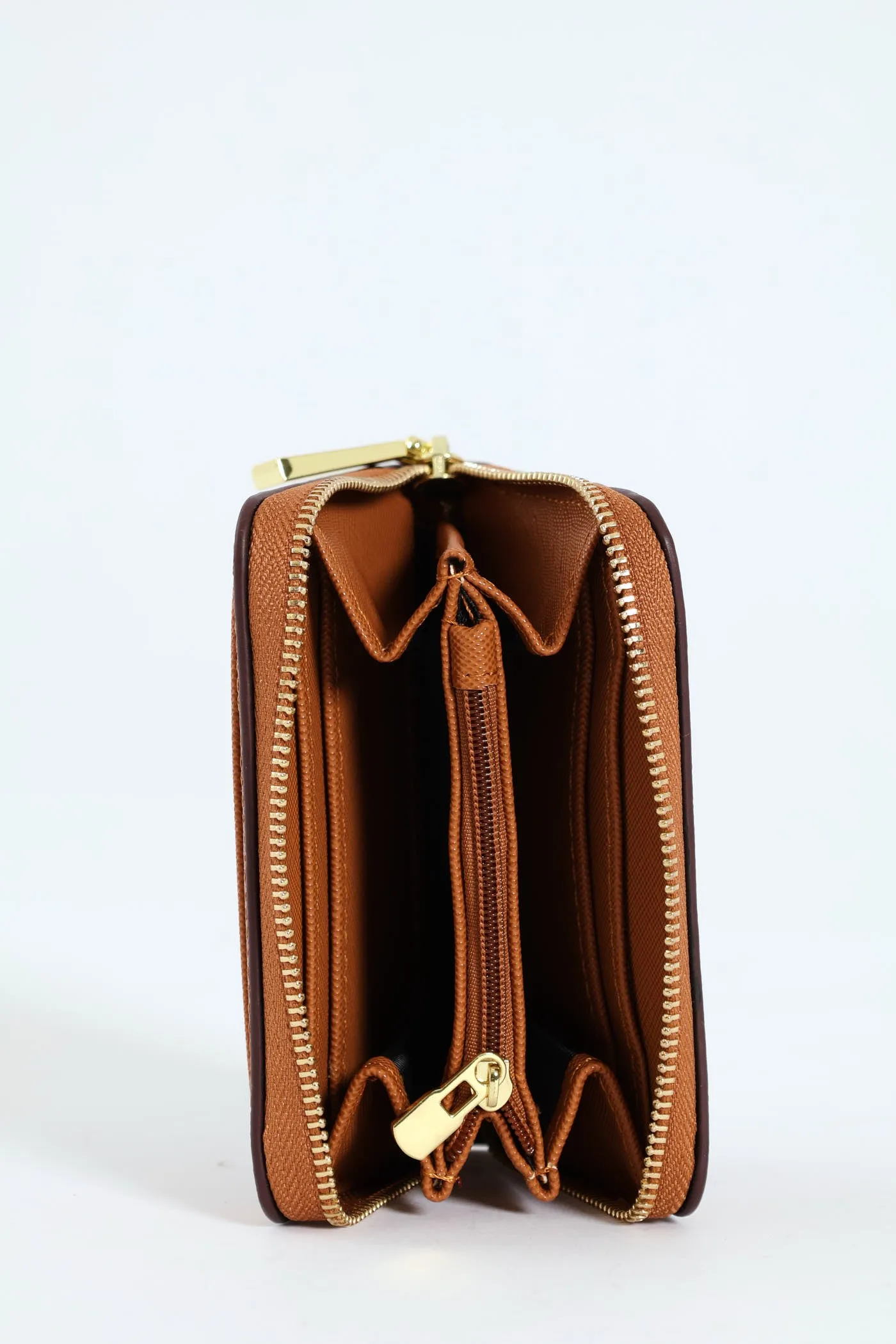 Gabi Logo Ziparound Purse - Brown