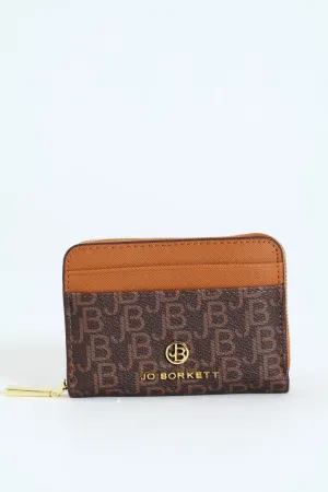 Gabi Logo Ziparound Purse - Brown