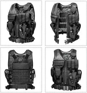 GALAXYLENSE U.S Universal Police Airsoft Hunting Paintball Tactical Gear Vest Protection Light Weight Heavy Duty Breathable
