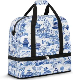 Garden Pattern Travel Duffel Bag, Travel Essentials, Gym Bag for Women, Weekender Overnight Bag With Shoes Compartment, Carry On Bags for Airplanes