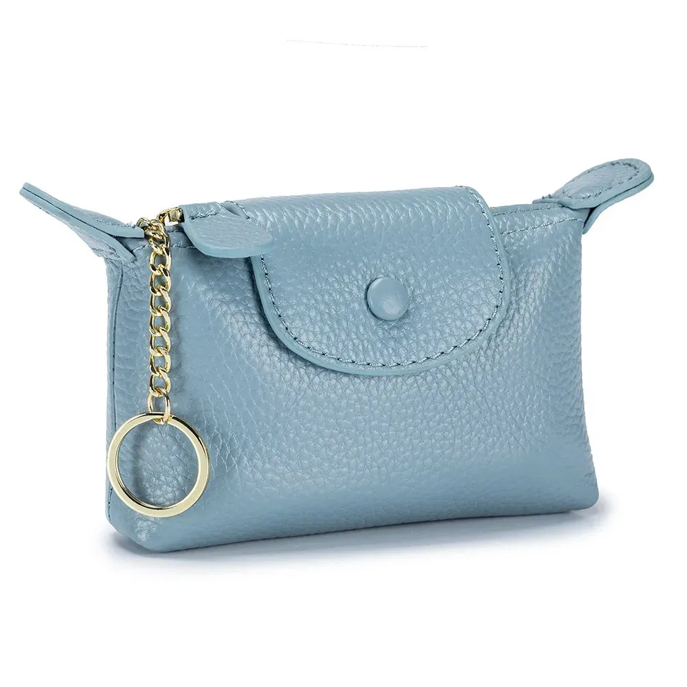 Genuine Leather Coin Purses Small Card Holder Purse High Quality Leather Mini Dumplings Wallet Brand Exquisite Clutch Bag 2023