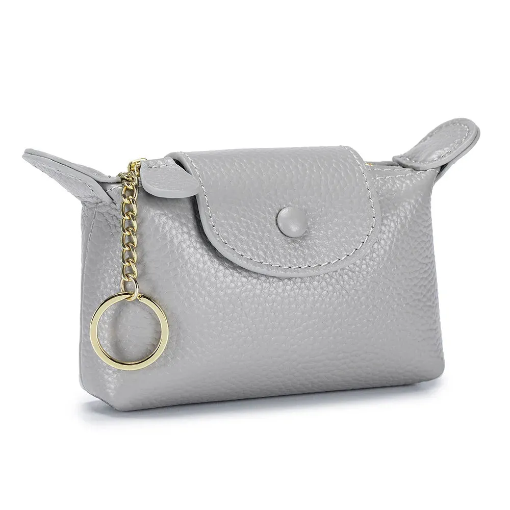 Genuine Leather Coin Purses Small Card Holder Purse High Quality Leather Mini Dumplings Wallet Brand Exquisite Clutch Bag 2023