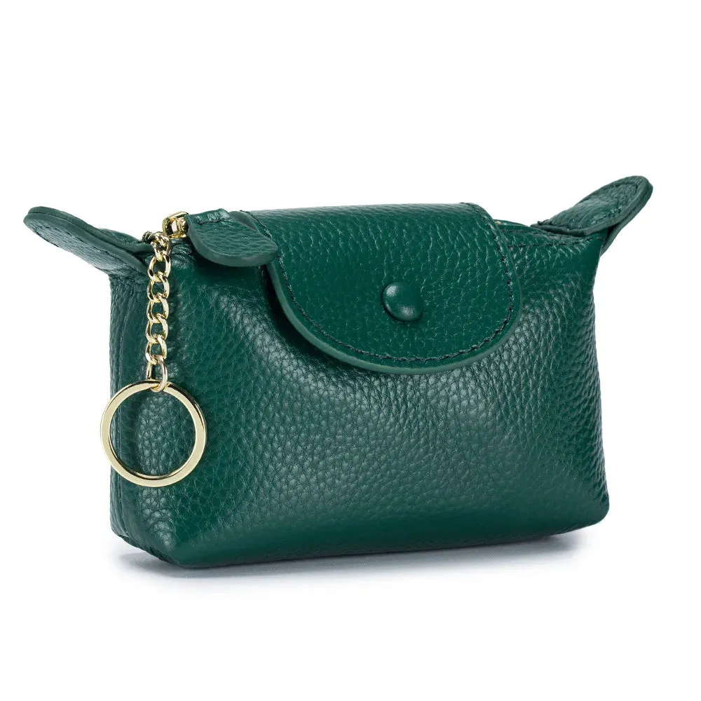 Genuine Leather Coin Purses Small Card Holder Purse High Quality Leather Mini Dumplings Wallet Brand Exquisite Clutch Bag 2023