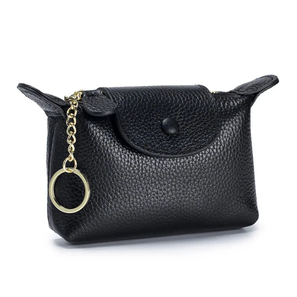 Genuine Leather Coin Purses Small Card Holder Purse High Quality Leather Mini Dumplings Wallet Brand Exquisite Clutch Bag 2023