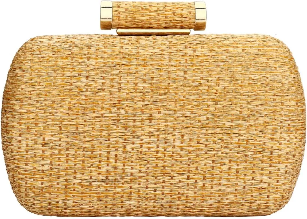 Gets Straw Clutches Beach Bag for Women Summer Crossbody Straw Bag with Strap