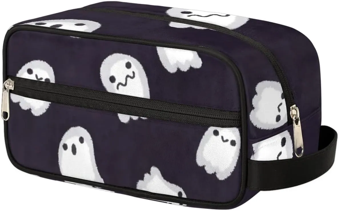 Ghost Halloween Makeup Bag Travel Toiletry Bag for Women, Kids Toiletry Bag Cosmetic Waterproof Small Easy-carry