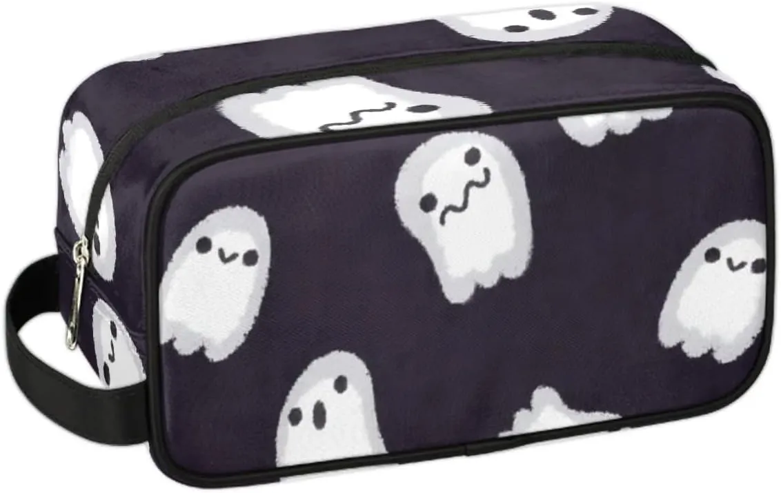 Ghost Halloween Makeup Bag Travel Toiletry Bag for Women, Kids Toiletry Bag Cosmetic Waterproof Small Easy-carry