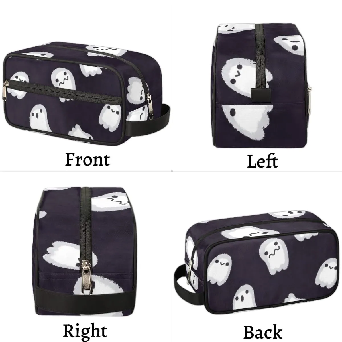 Ghost Halloween Makeup Bag Travel Toiletry Bag for Women, Kids Toiletry Bag Cosmetic Waterproof Small Easy-carry