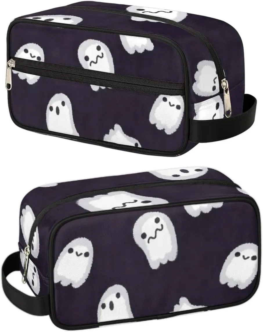 Ghost Halloween Makeup Bag Travel Toiletry Bag for Women, Kids Toiletry Bag Cosmetic Waterproof Small Easy-carry