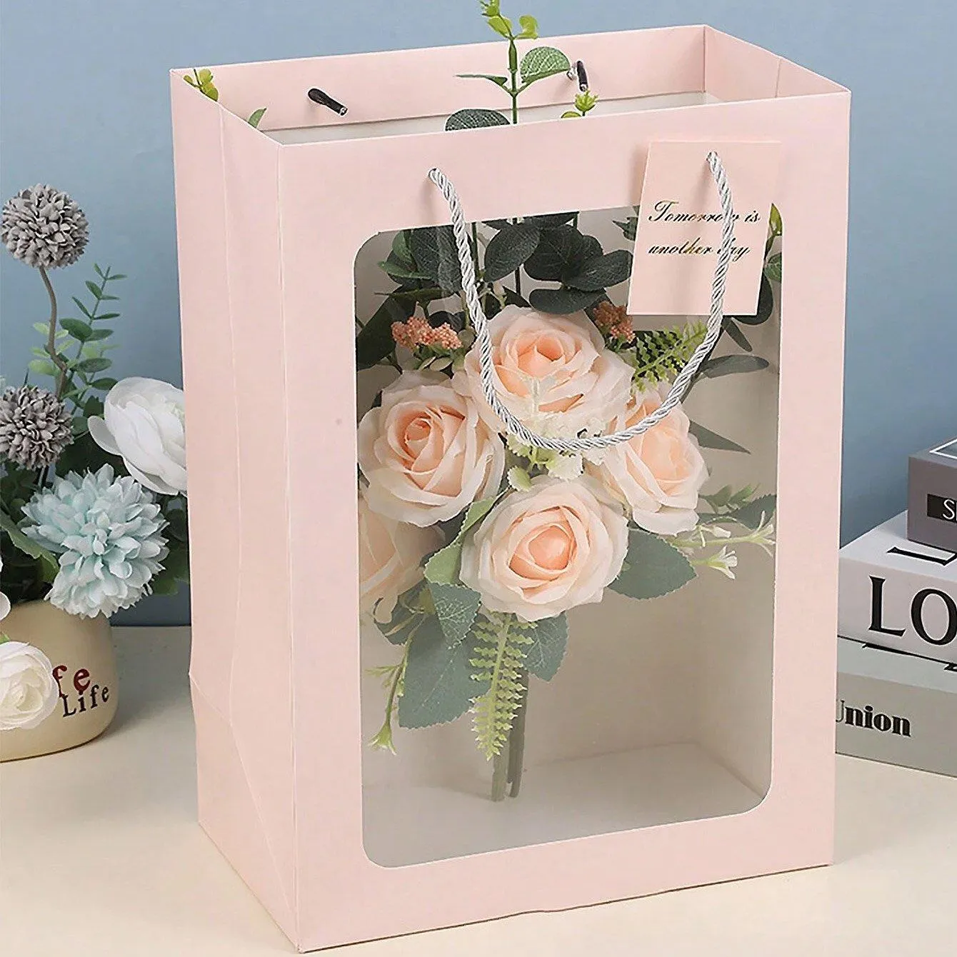 Gifts with Window Tote Bag 3 Colors 25PCS