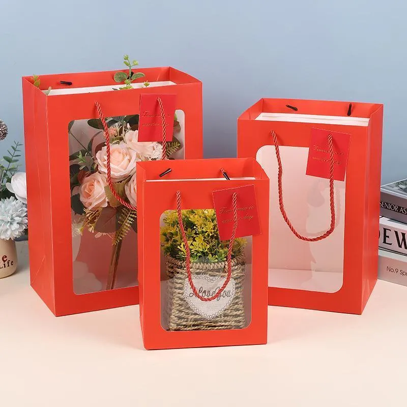 Gifts with Window Tote Bag 3 Colors 25PCS