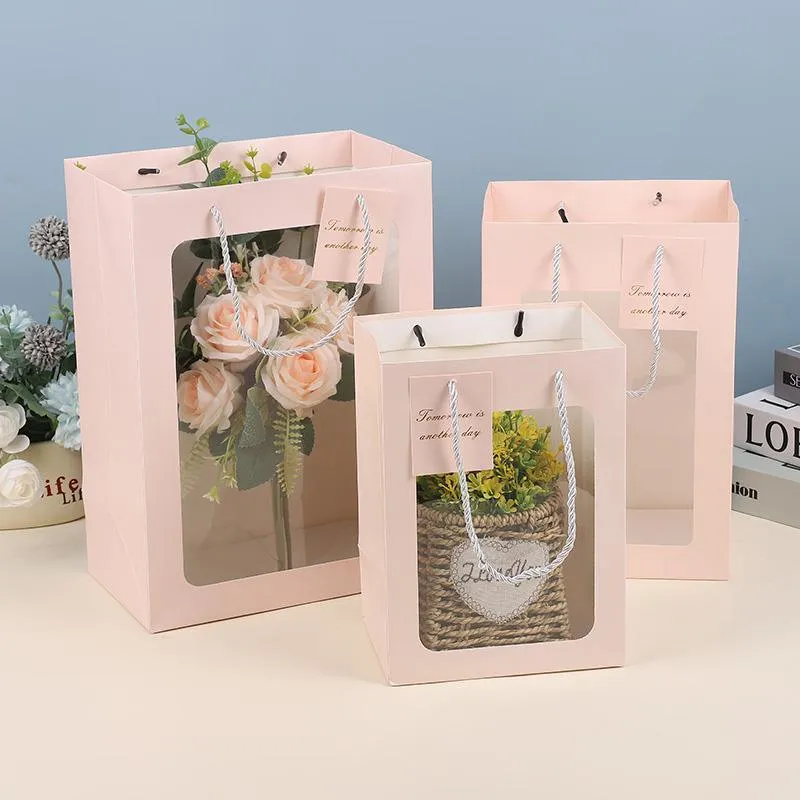 Gifts with Window Tote Bag 3 Colors 25PCS