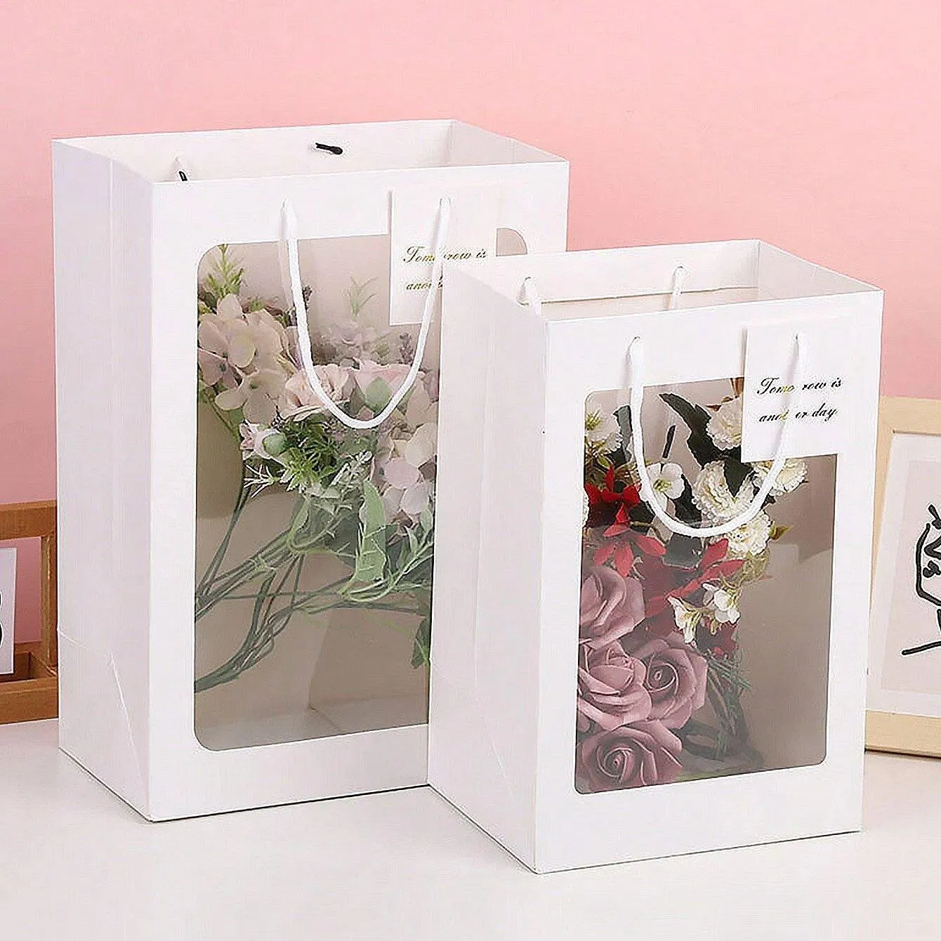 Gifts with Window Tote Bag 3 Colors 25PCS
