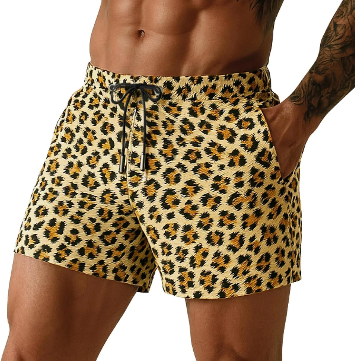 GINGTTO Men's Beach Shorts Bathing Suits with Mesh Lining