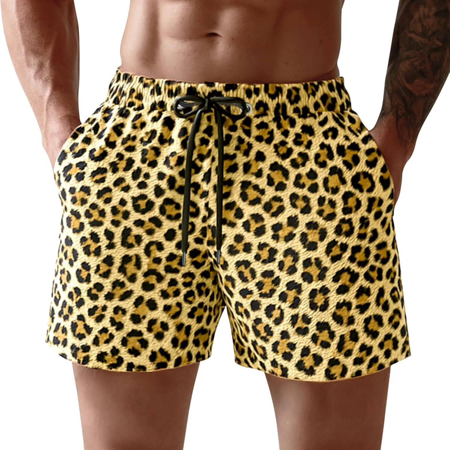 GINGTTO Men's Beach Shorts Bathing Suits with Mesh Lining