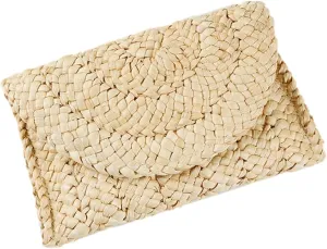 GK-O Bohemia Handmade Rattan Woven Handbag Straw Knitted Messenger Bag Summer Beach