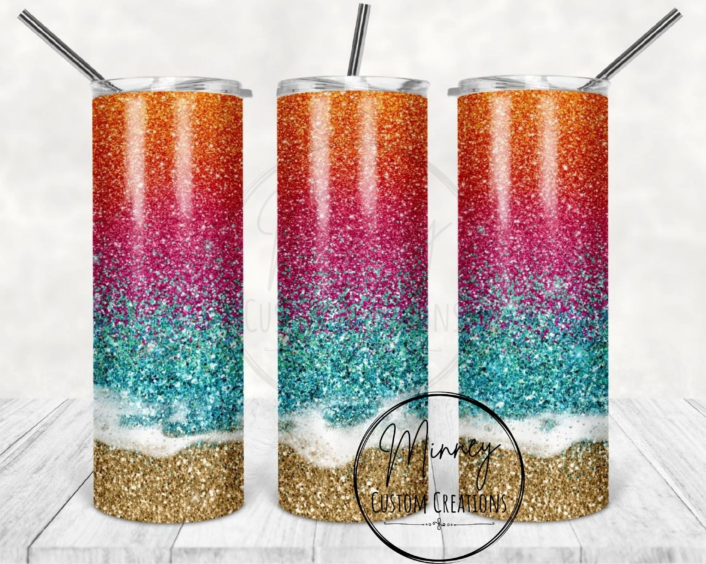 Glitter Beach Tumbler