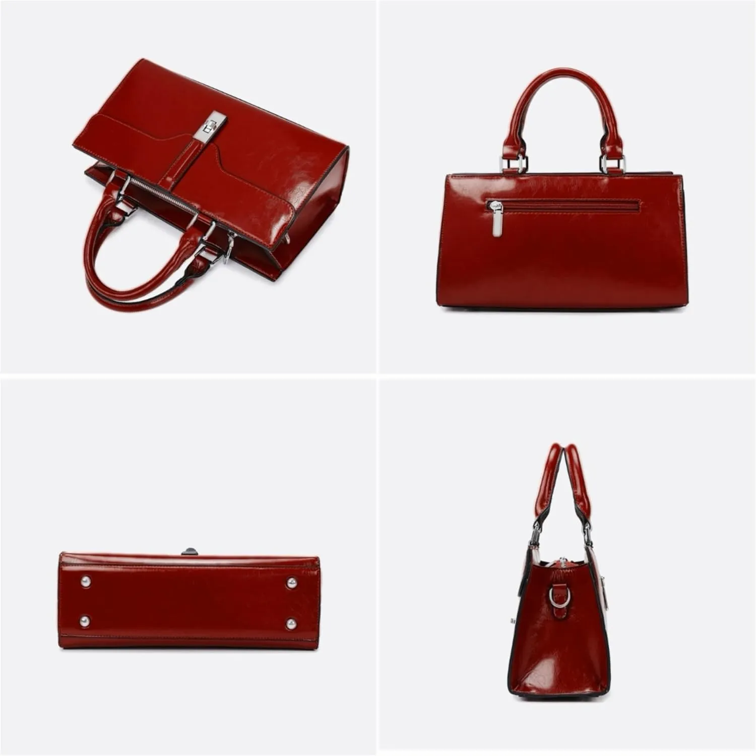 Glossy Vegan Leather Evening Handbag --So cute!