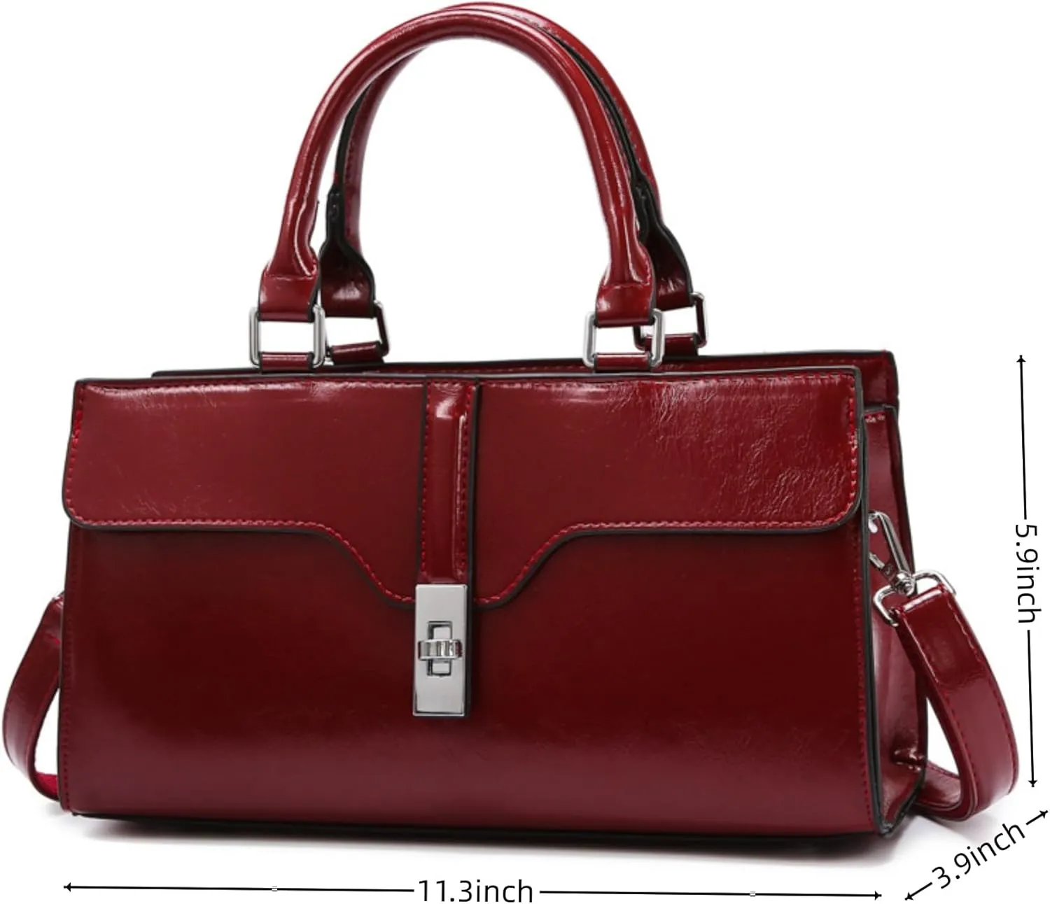 Glossy Vegan Leather Evening Handbag --So cute!