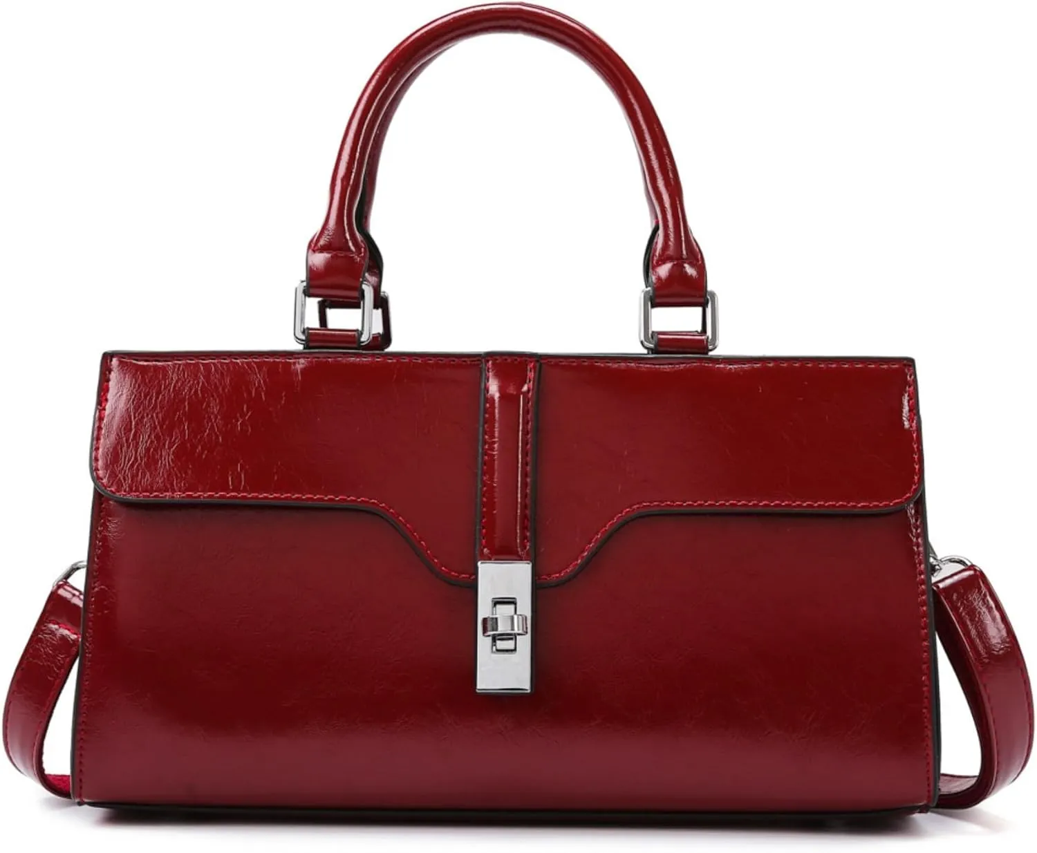 Glossy Vegan Leather Evening Handbag --So cute!