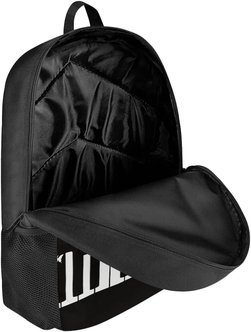 GLUDEAR Canvas Backpack Cute Black White Piano Keys Print Lightweight Teen Girls Backpacks School Book Bags,Butterfly