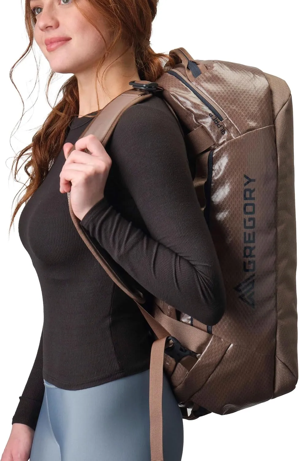 Gregory Alpaca 60L Water-Resistant Adventure Travel/Gear Organization Duffel Bag with Packing Cube Included, Mirage Tan