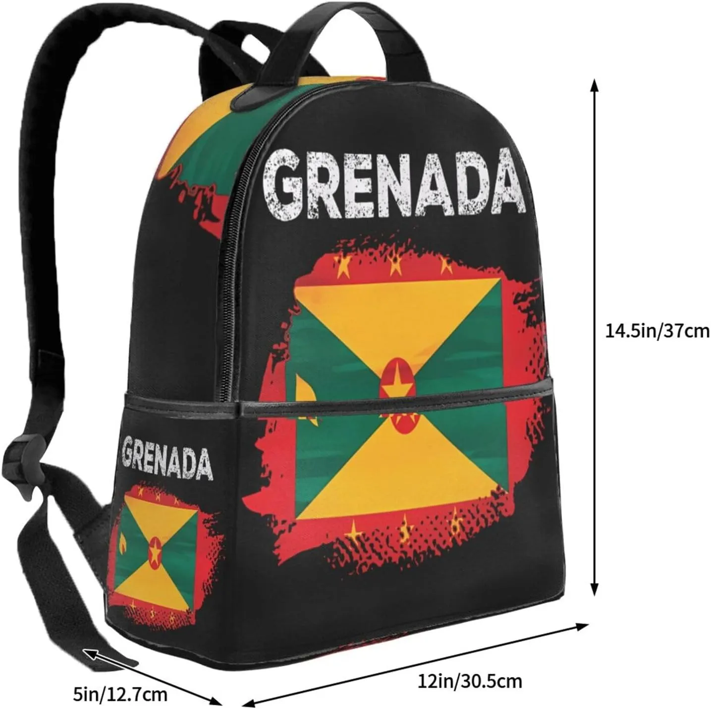 Grenada Flag Grenadian Proud Roots Casual Backpacks Laptop Backpack Carry-on Daypack Sports Travel Rucksack Lightweight Working Bag for Outdoor Hiking Cycling Walking