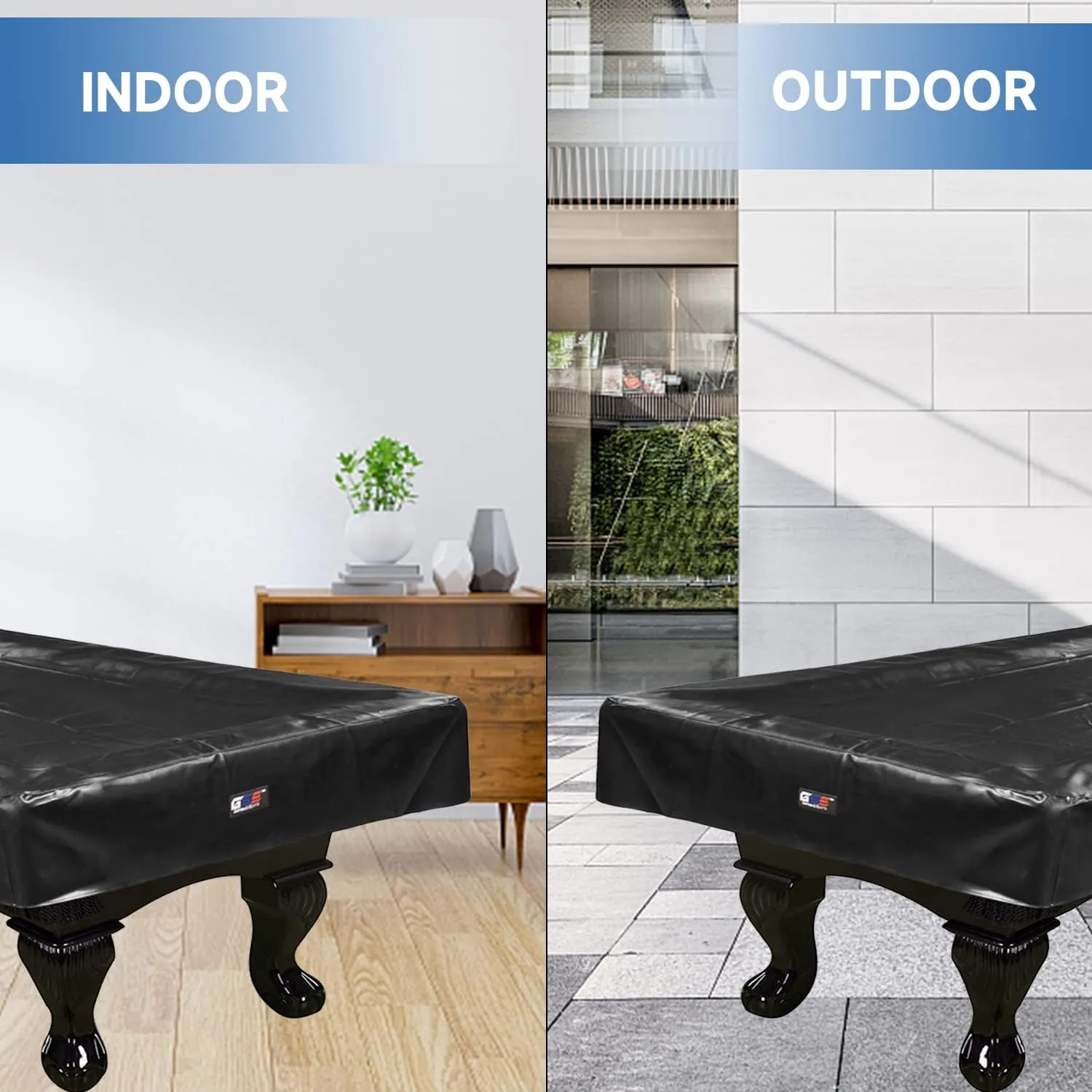 GSE Games & Sports Expert Billiard Table Covers, 7'/8'/9' Waterproof & Tearproof Heavy Duty Leatherette Pool Table Cover (Several Colors Available)