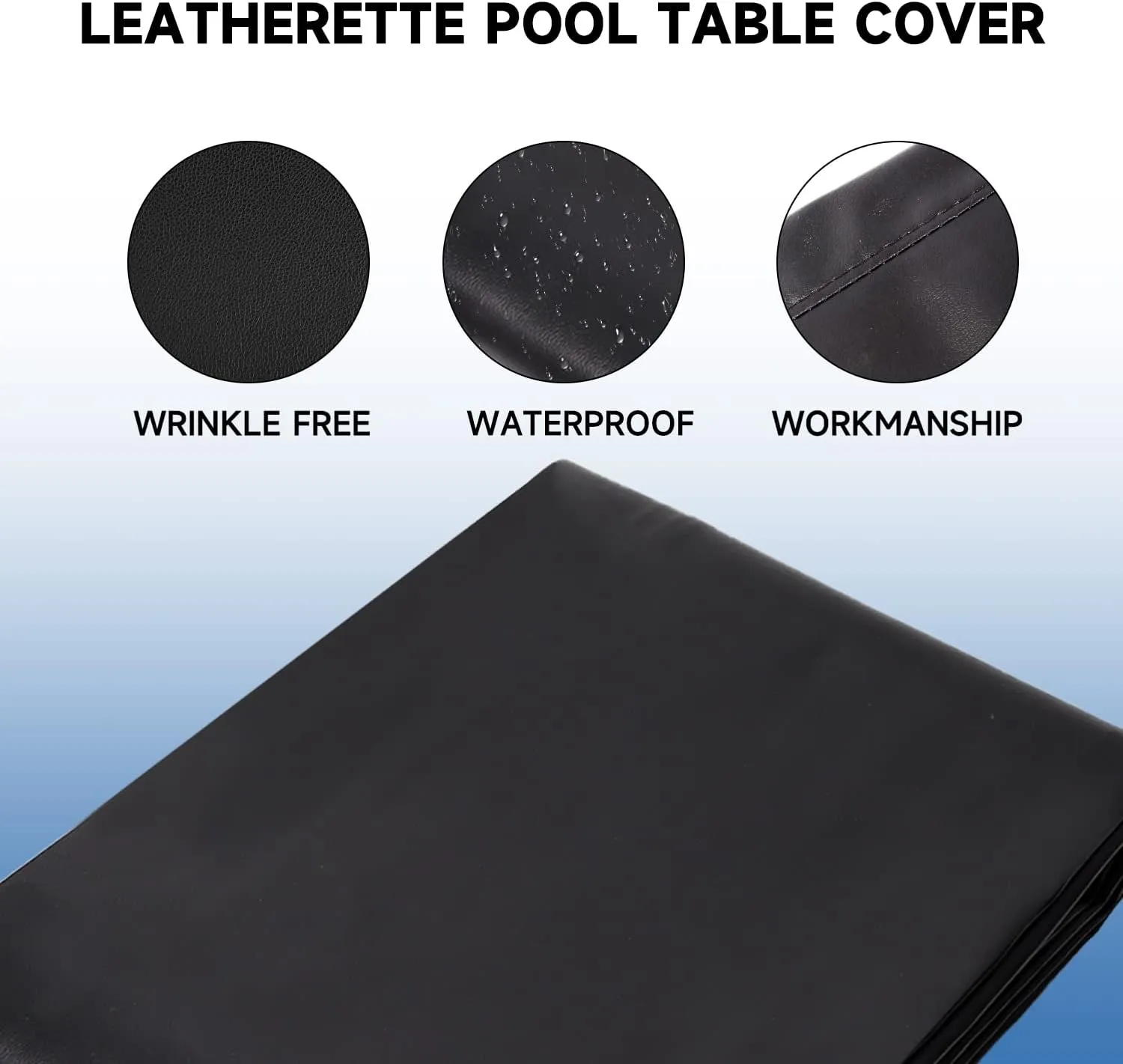 GSE Games & Sports Expert Billiard Table Covers, 7'/8'/9' Waterproof & Tearproof Heavy Duty Leatherette Pool Table Cover (Several Colors Available)