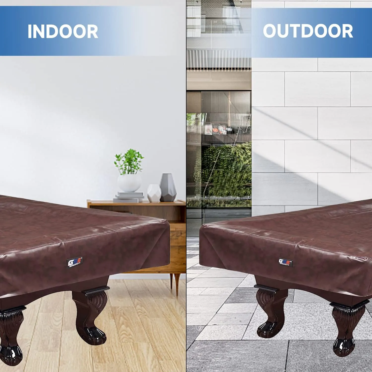 GSE Games & Sports Expert Billiard Table Covers, 7'/8'/9' Waterproof & Tearproof Heavy Duty Leatherette Pool Table Cover (Several Colors Available)