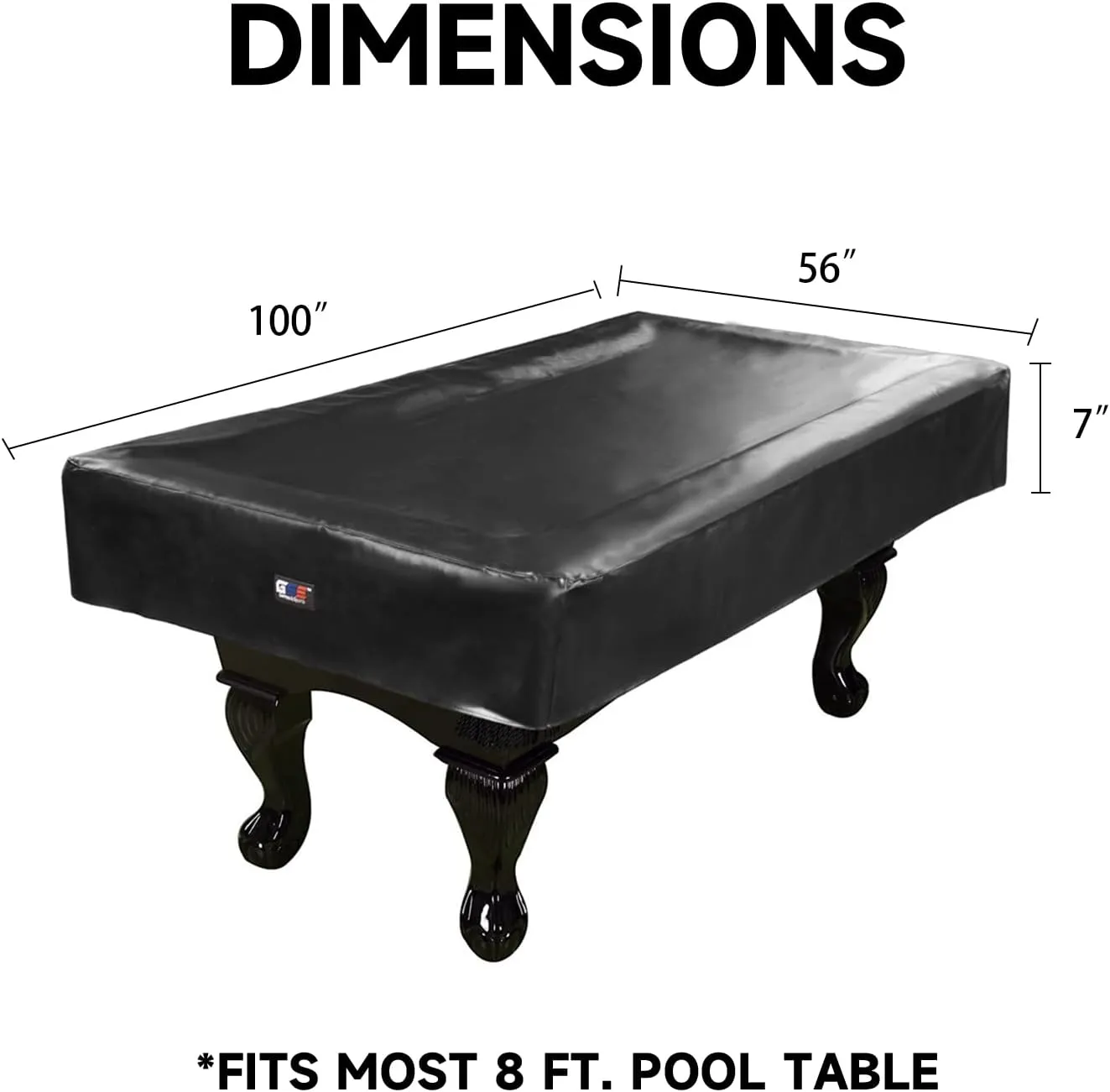 GSE Games & Sports Expert Billiard Table Covers, 7'/8'/9' Waterproof & Tearproof Heavy Duty Leatherette Pool Table Cover (Several Colors Available)