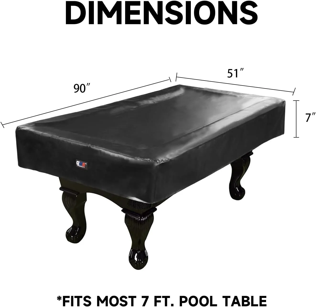 GSE Games & Sports Expert Billiard Table Covers, 7'/8'/9' Waterproof & Tearproof Heavy Duty Leatherette Pool Table Cover (Several Colors Available)