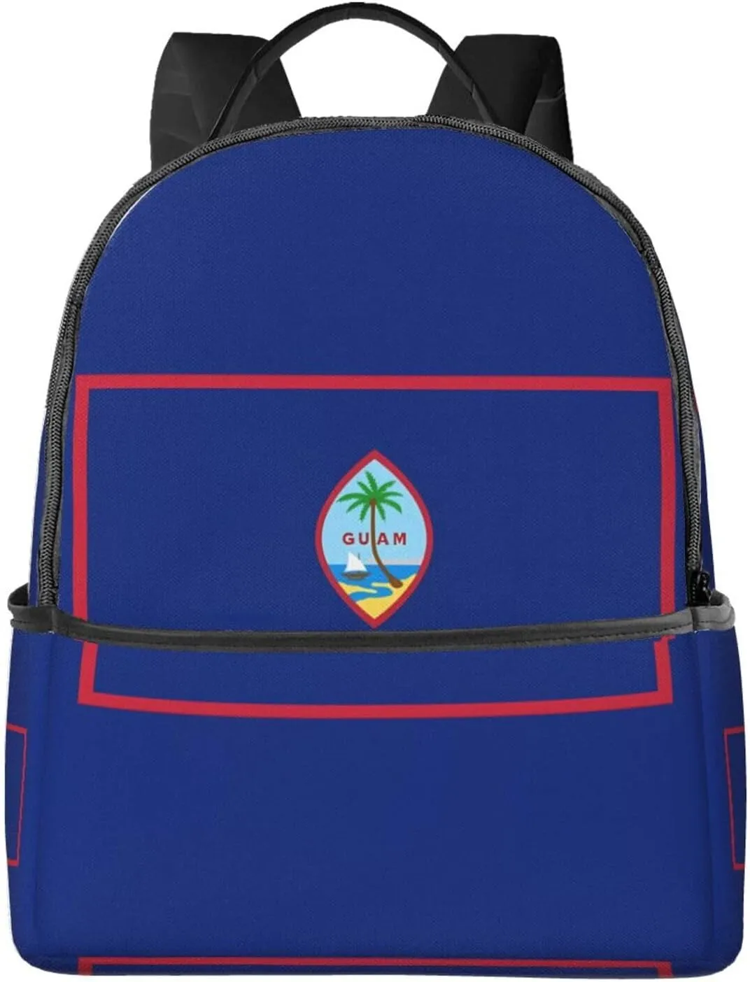 Guam Flag Casual Backpacks Laptop Backpack Carry-on Daypack Sports Travel Rucksack Lightweight Working Bag for Outdoor Hiking Cycling Walking