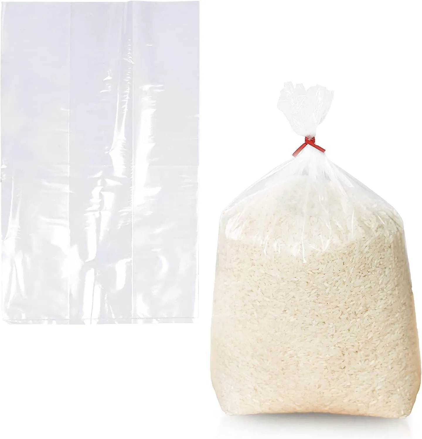 Gusseted Plastic Poly Bag - 6x4x15 & (100Bags)1.5Mil | Heat Sealable | Durable Open Top Clear Plastic Bags for Party Favor, Cookie, Candy, Small Gift Wrapping, Dessert, Bakery Bags