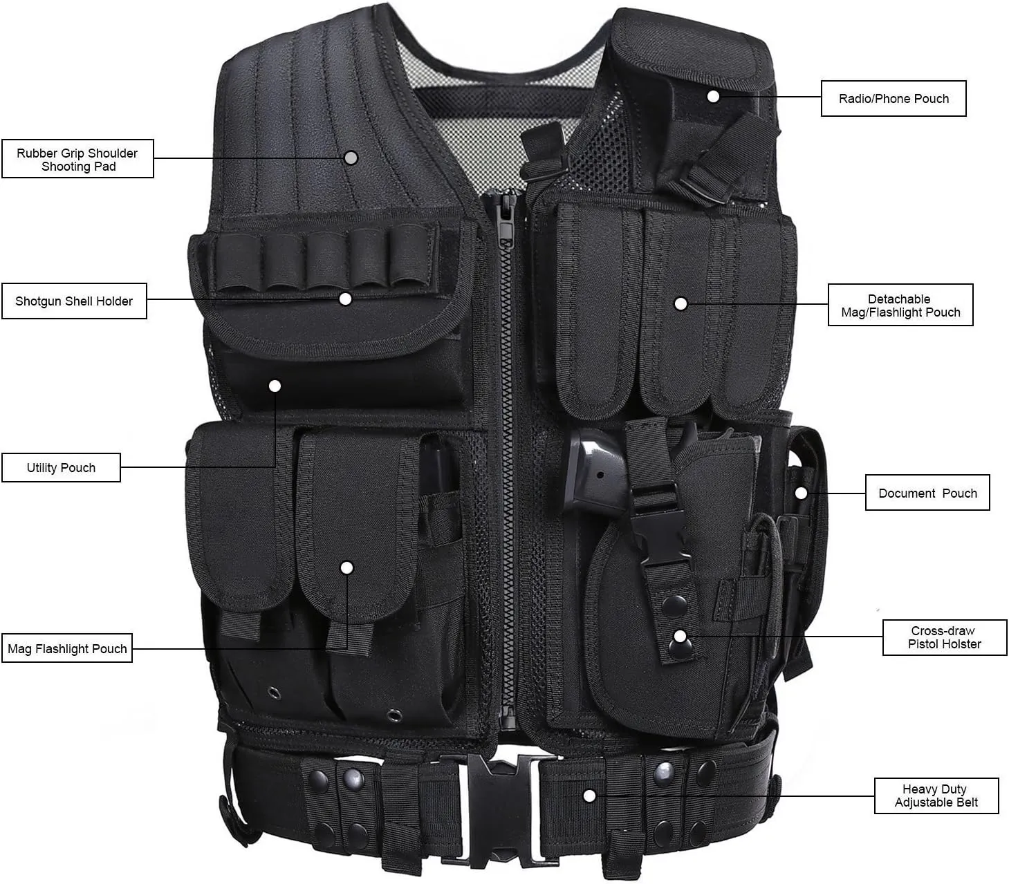 GZ XINXING S - 4XL Law Enforcement Tactical Airsoft Paintball Vest