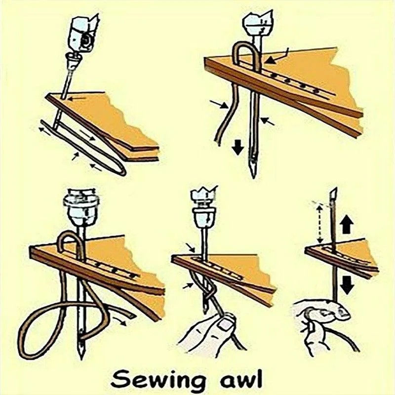Hand Sewing Awl Kit for Leather Canvas and Heavy Fabric Repairs