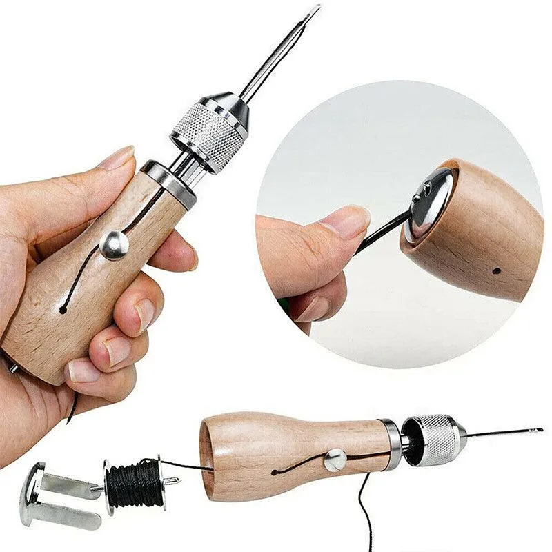 Hand Sewing Awl Kit for Leather Canvas and Heavy Fabric Repairs