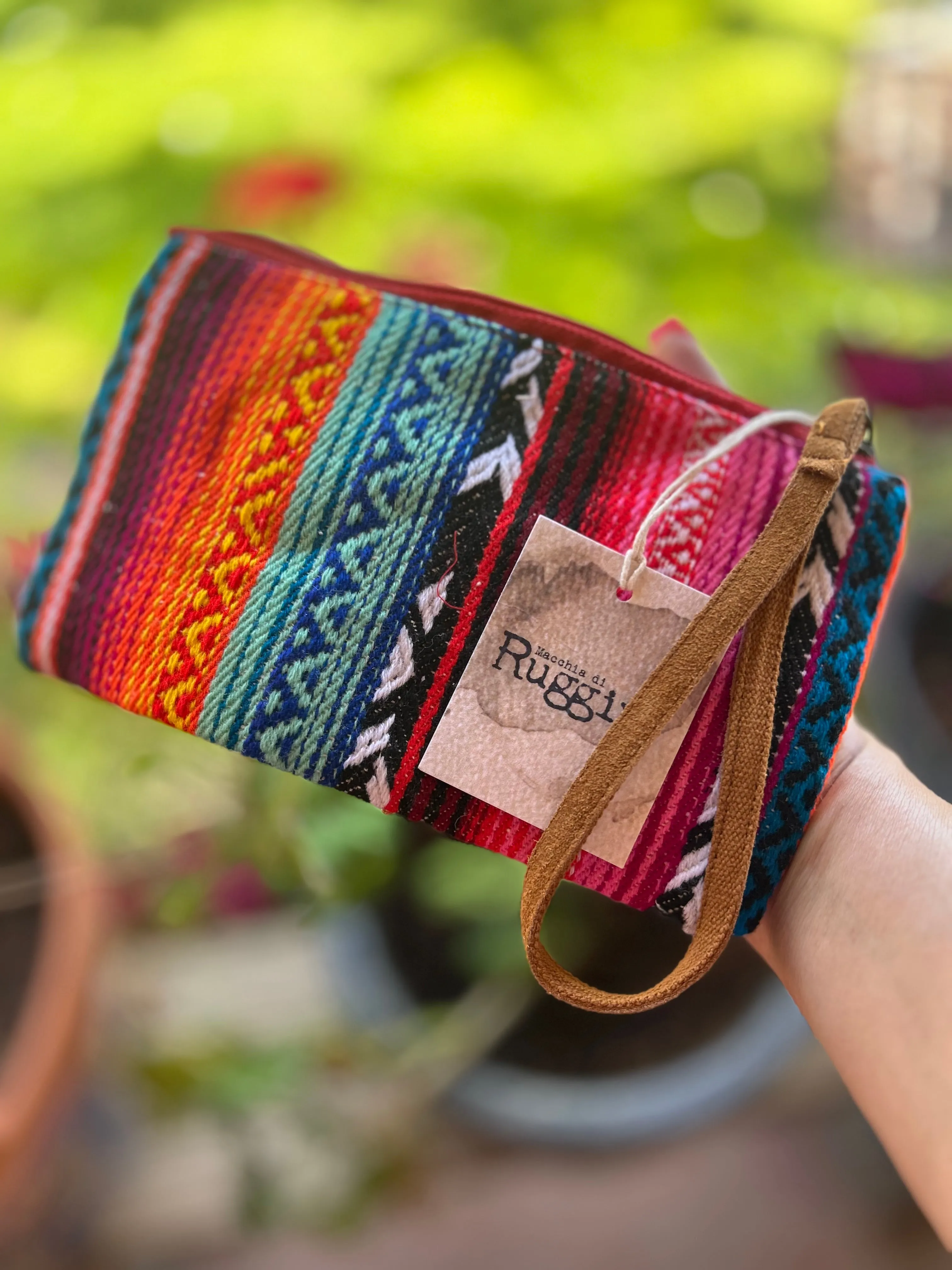 Handmade Ethnic Zarape Pattern Handbeaded Clutch